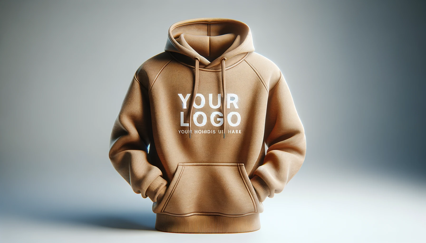 Custom logo hoodie in caramel color